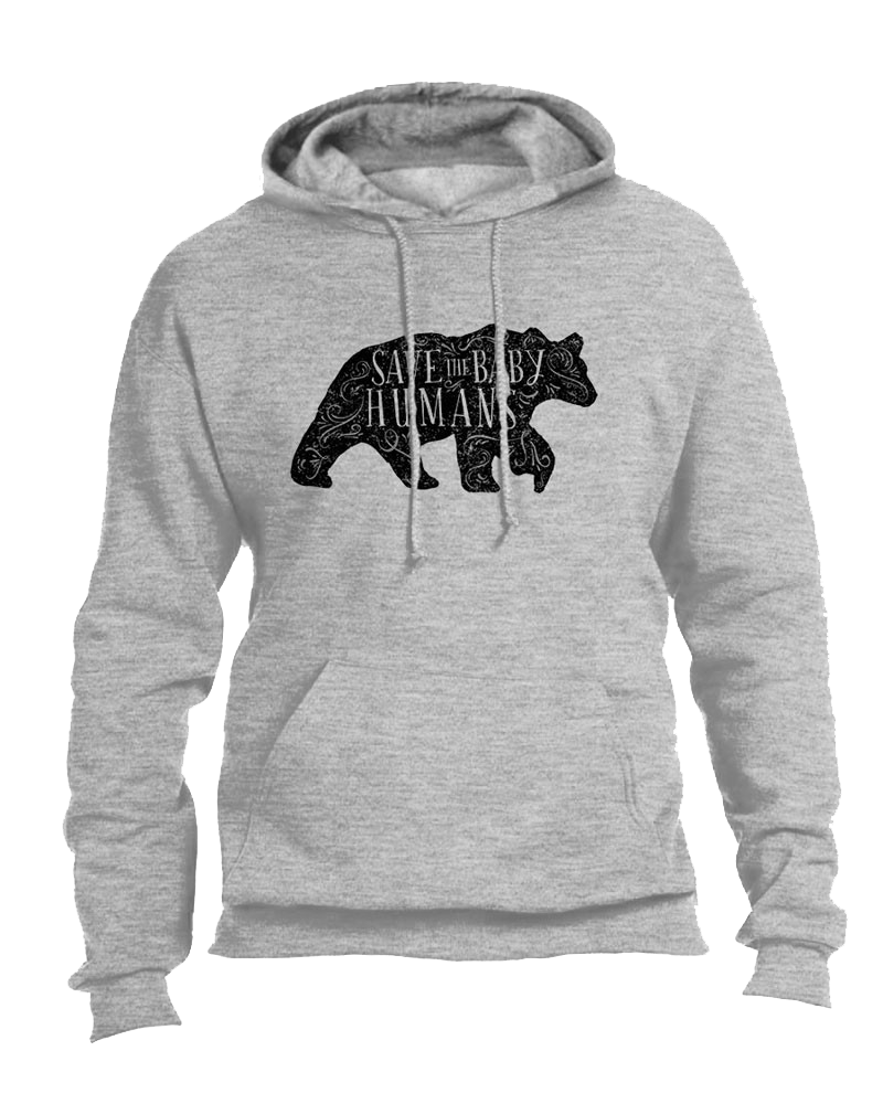 Save the Baby Humans Bear Vintage Heather Pro-Life Hoodie
