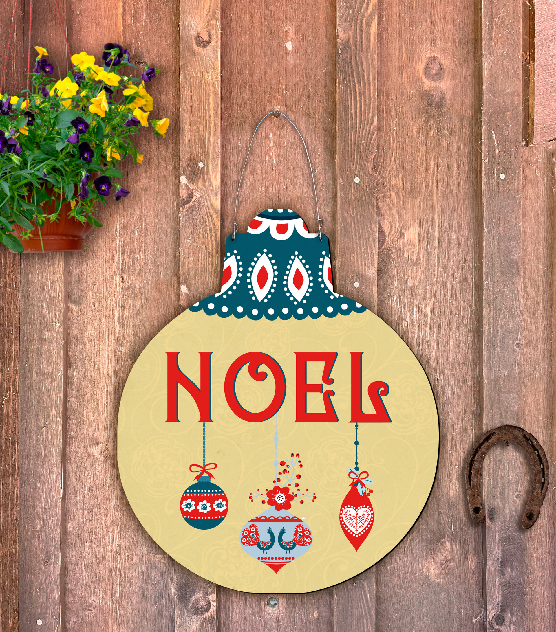 Outdoor Metal Art “Noel“ Ornament