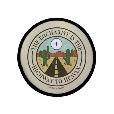 St. Carlo Acutis Quote Circle Iron-On Patch