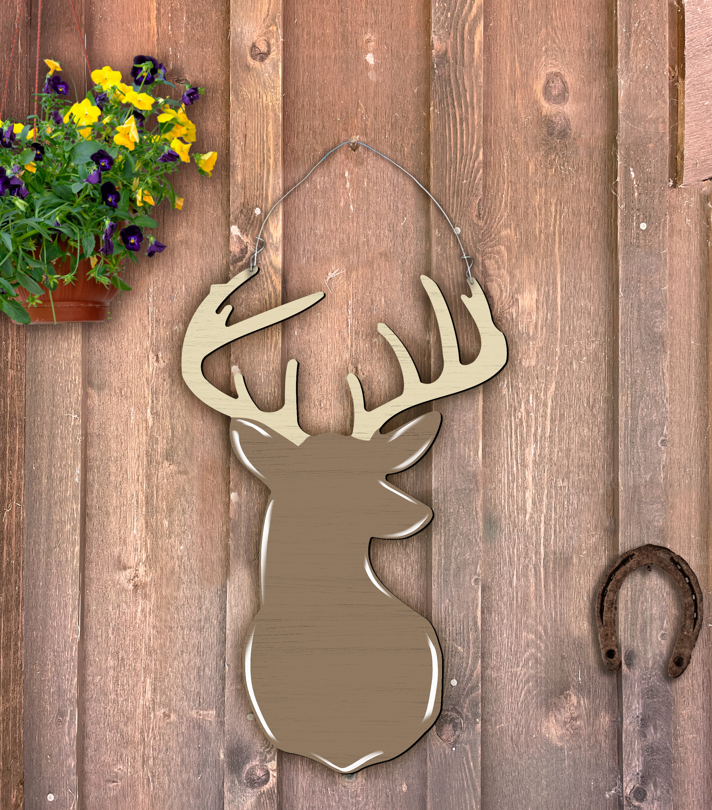 Outdoor Metal Art Deer Head