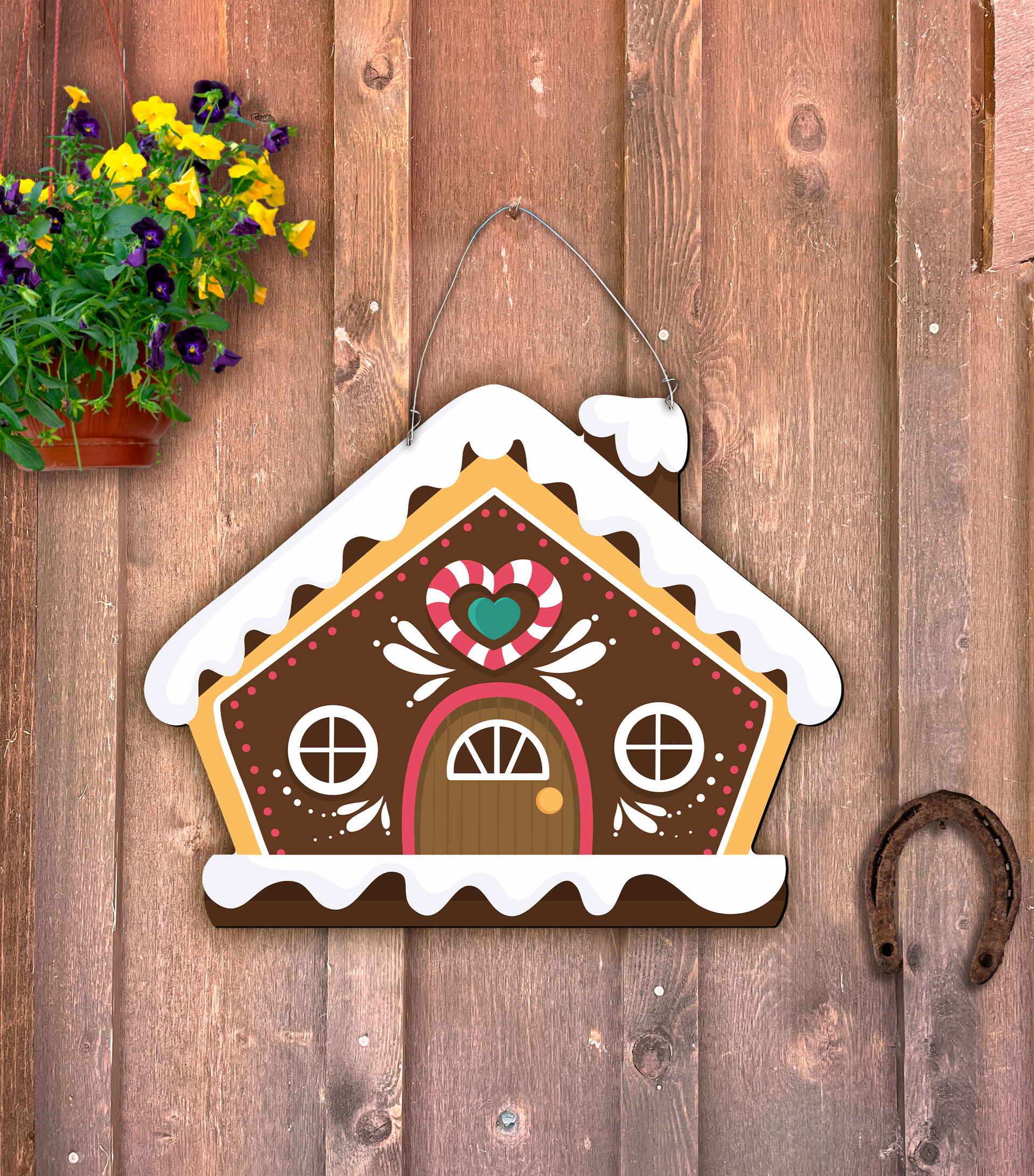 Outdoor Metal Art Gingerbread House