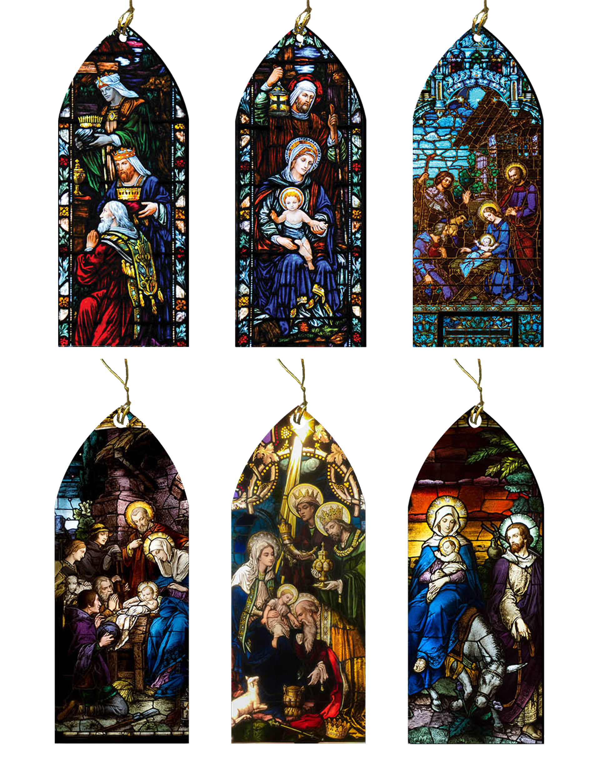 Stained Glass Ornament Bundle 2