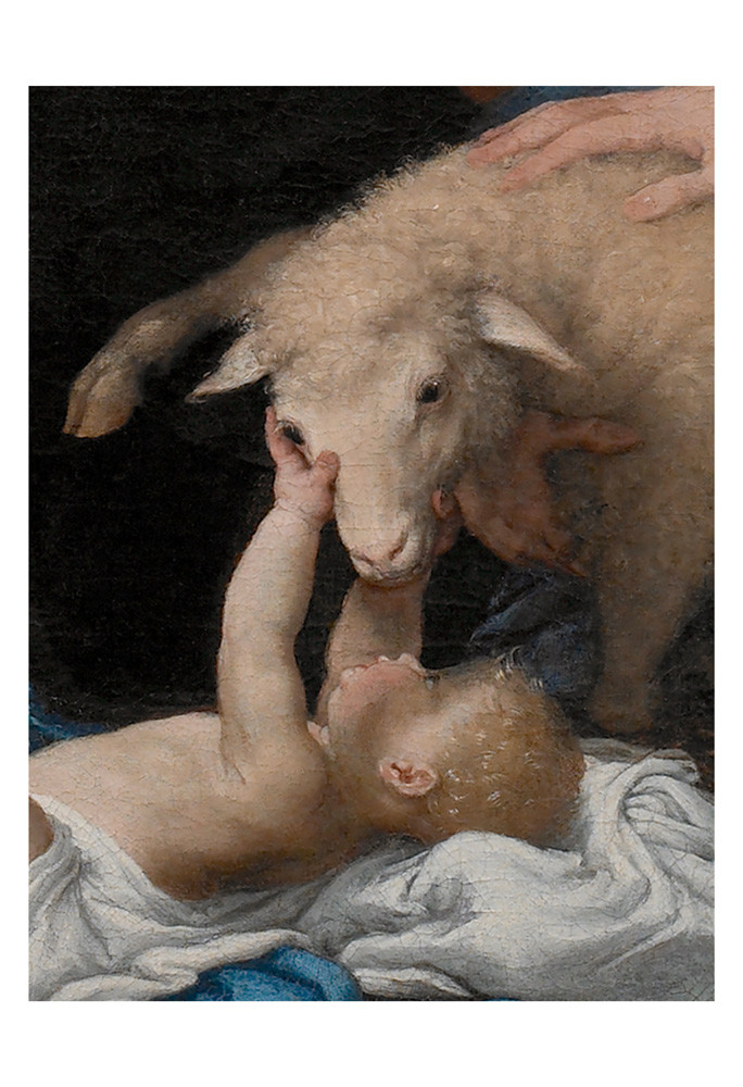 Adoration of the Shepherds (Detail) by Lorenzo Lotto Print