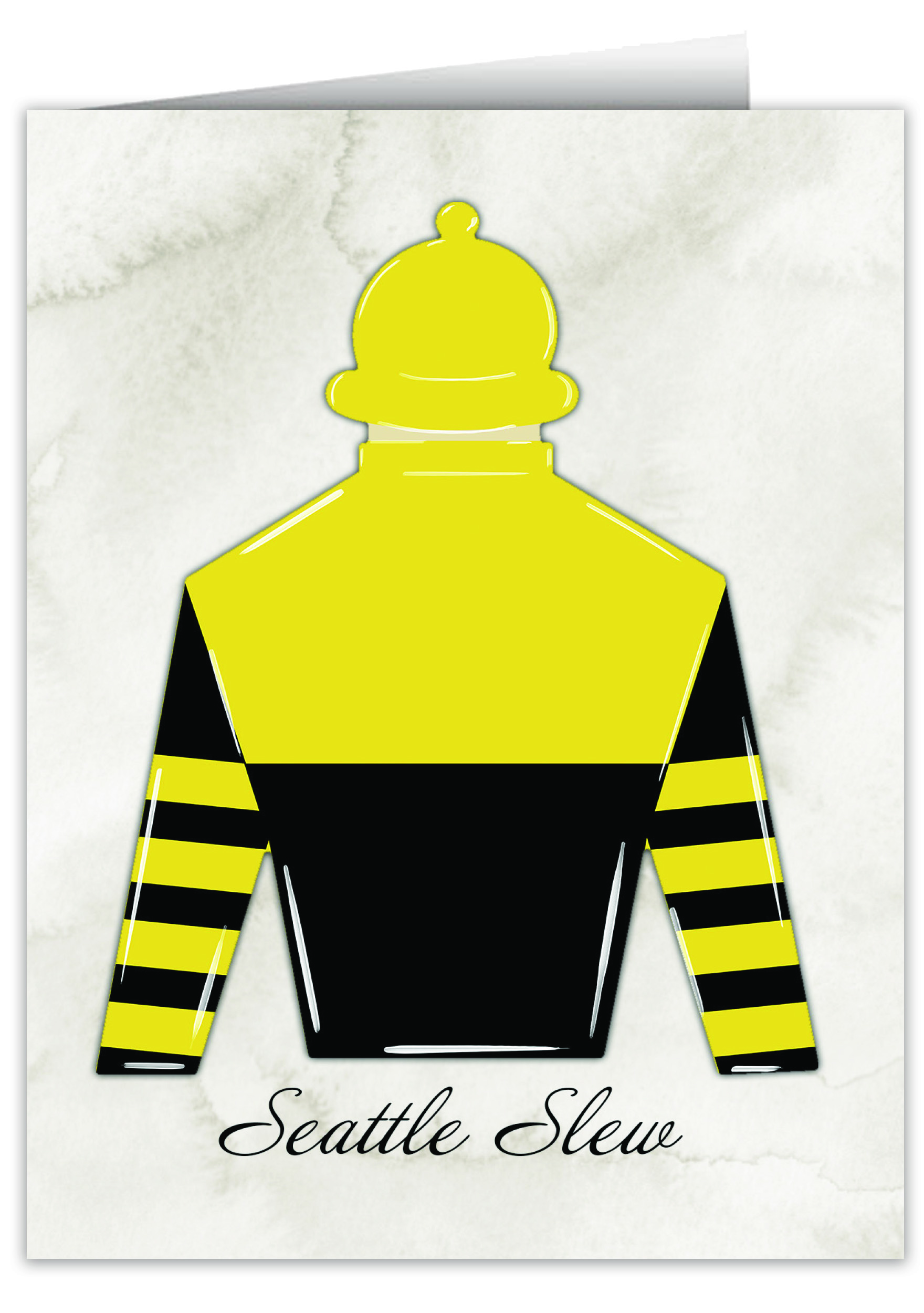 Seattle Slew Jockey Silk Greeting Card