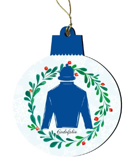 Godolphin Jockey Silk Wooden Ornament