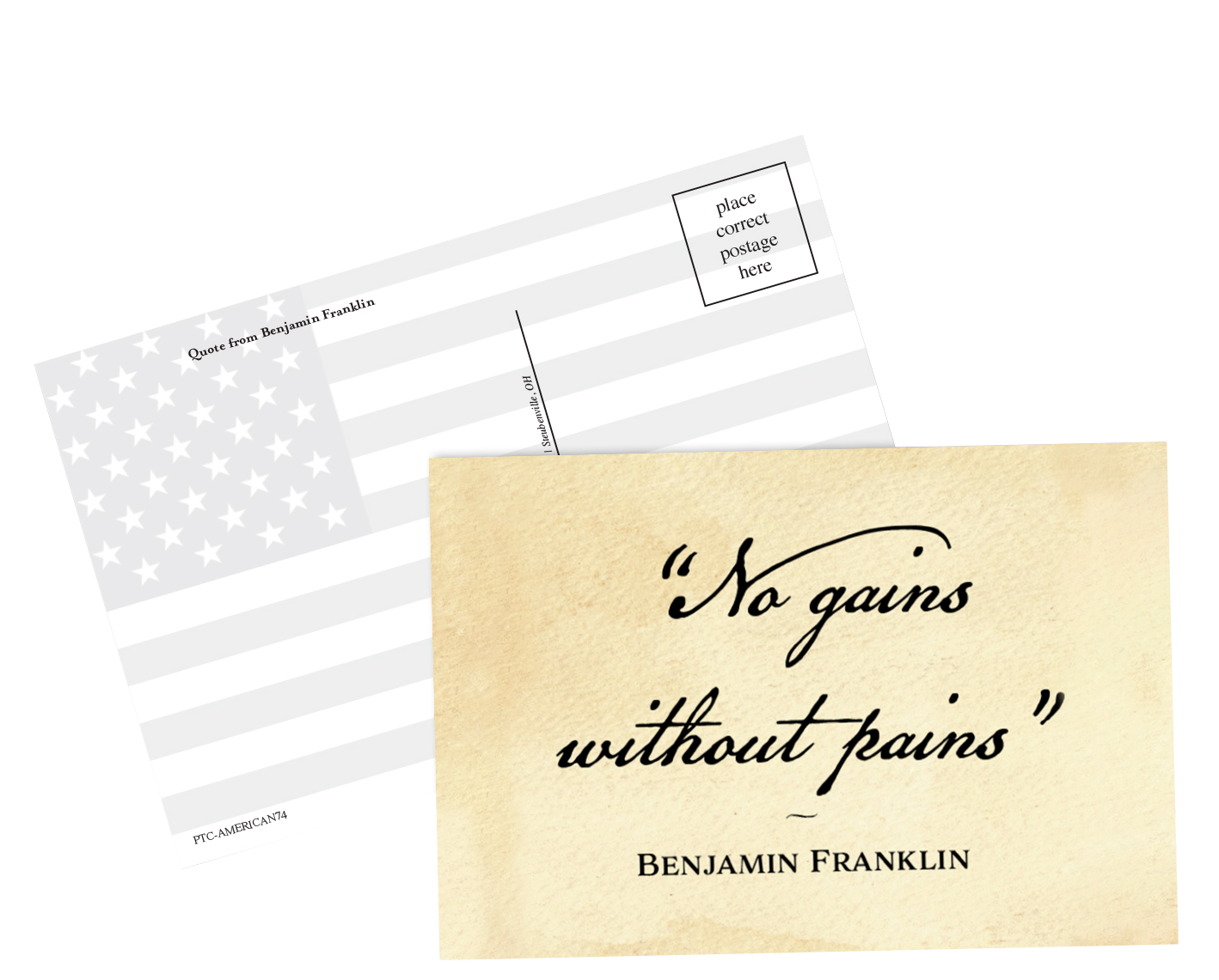 “No Gains“ Postcard