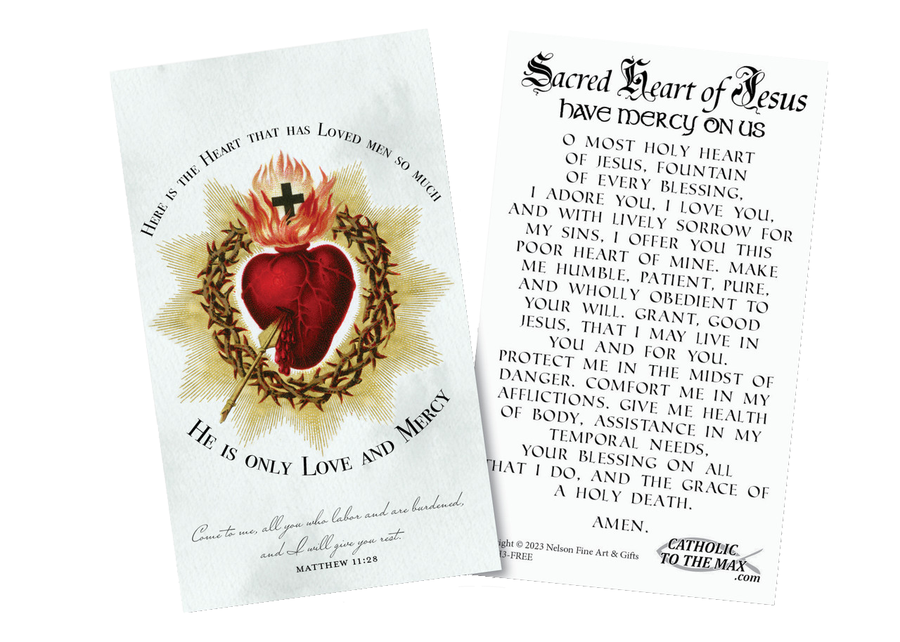 Sacred Heart Holy Cards