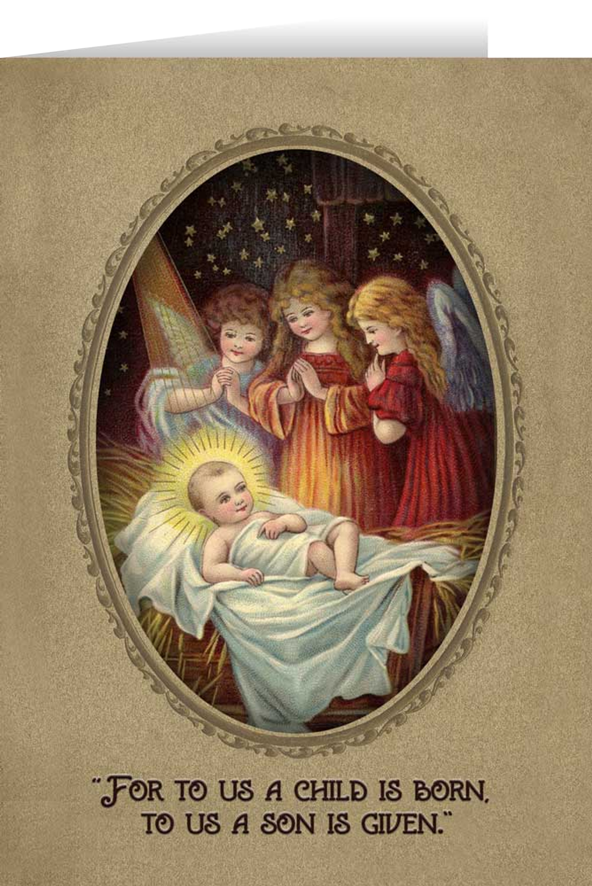 Vintage Angels in Adoration Christmas Cards (box of 25)