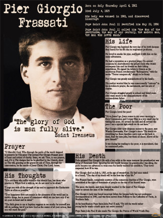Saint Pier Giorgio Frassati Explained Poster