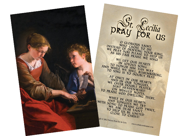 St. Cecilia Holy Card