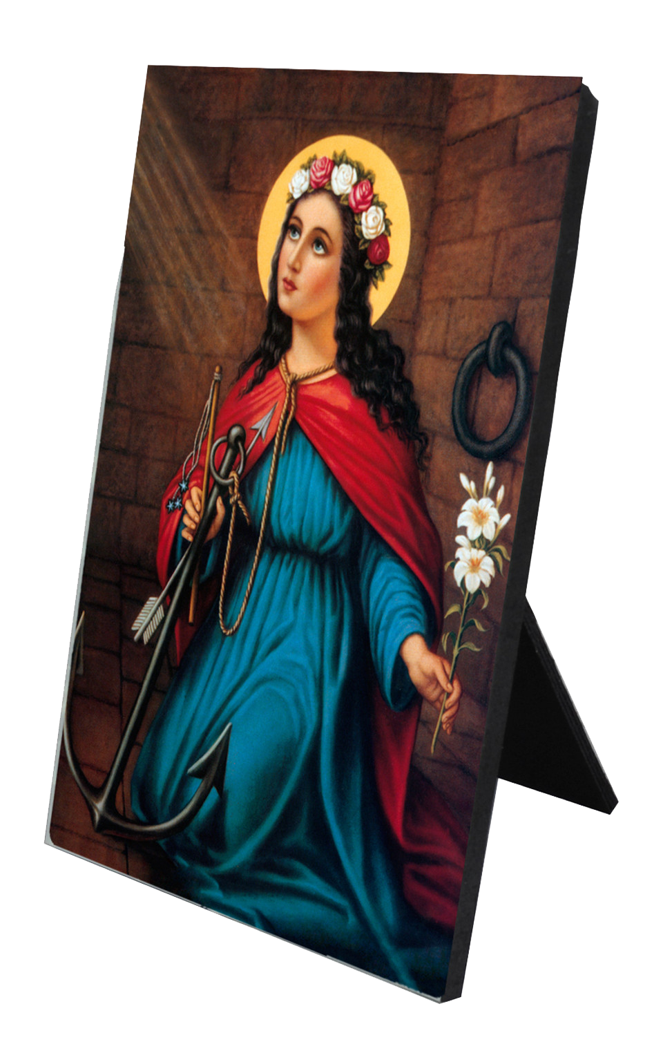 St. Philomena Vertical Desk Plaque