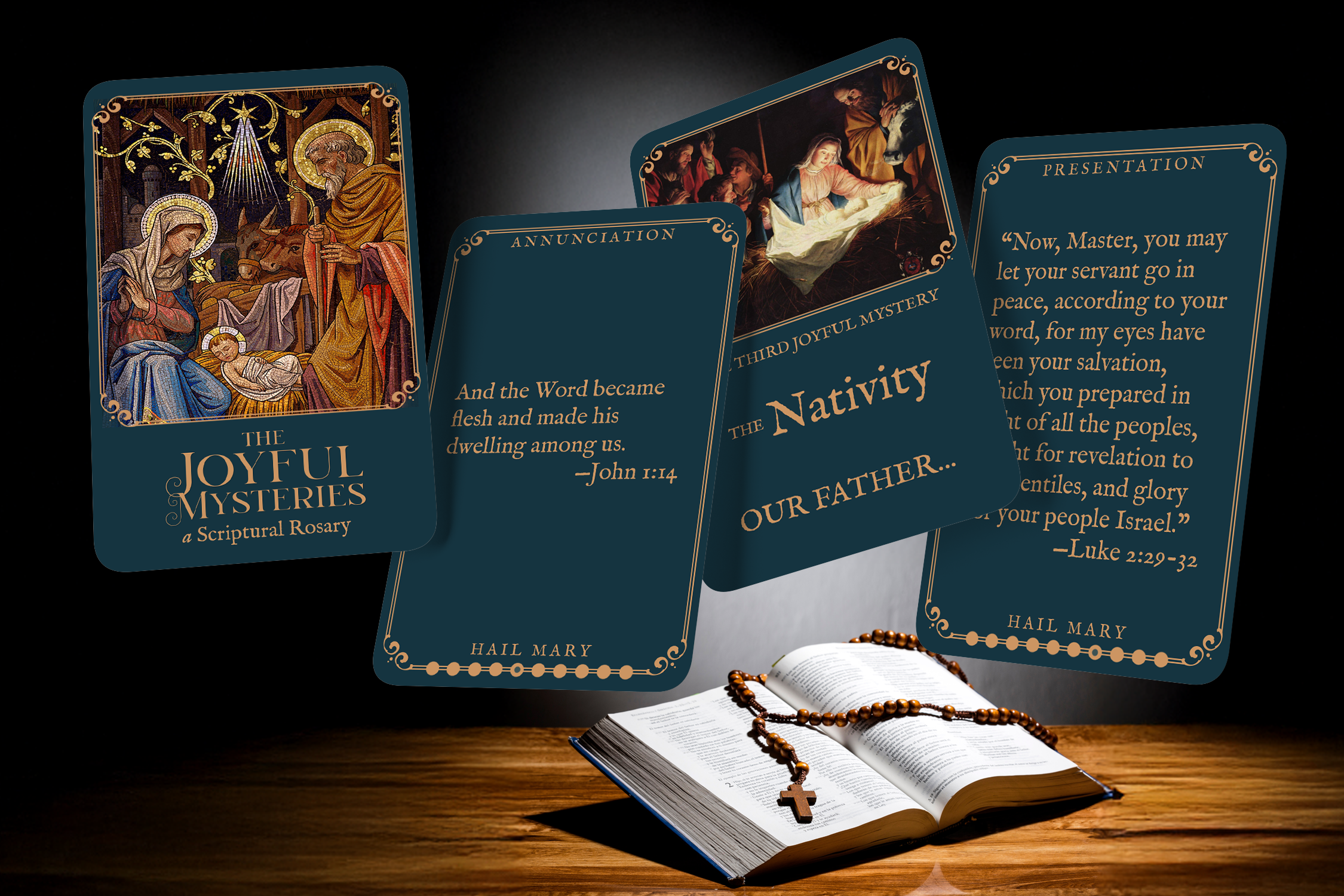 Joyful Mysteries Praying Cards