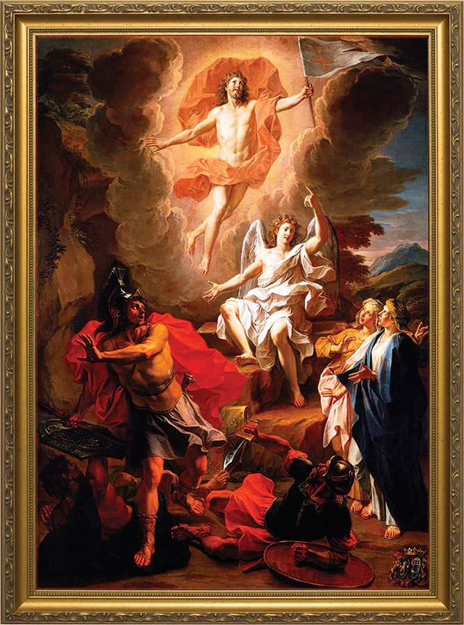 Resurrection of Christ by Coypel - Gold Framed Art