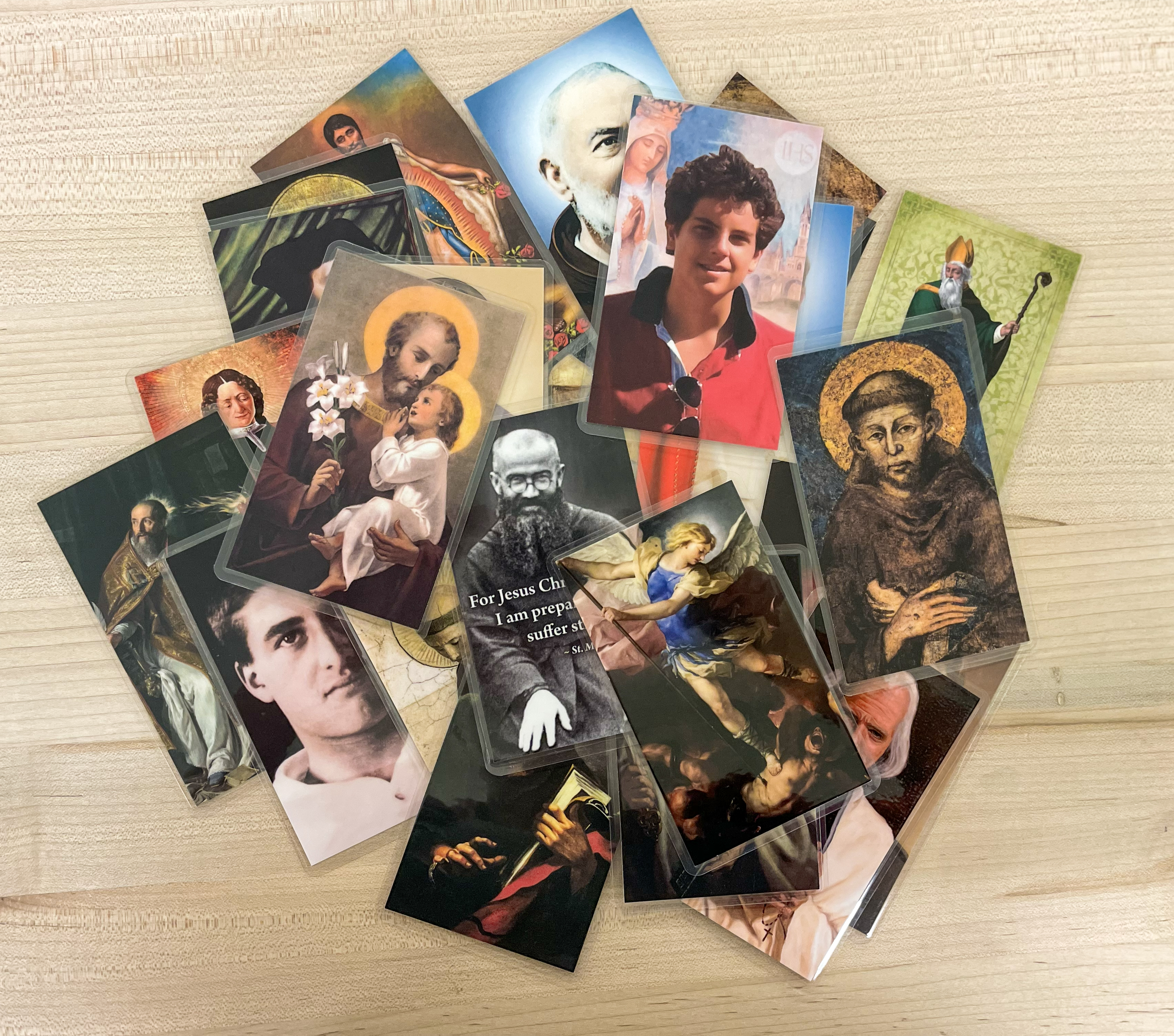 Variety Pack of Holy Cards - Male Saints