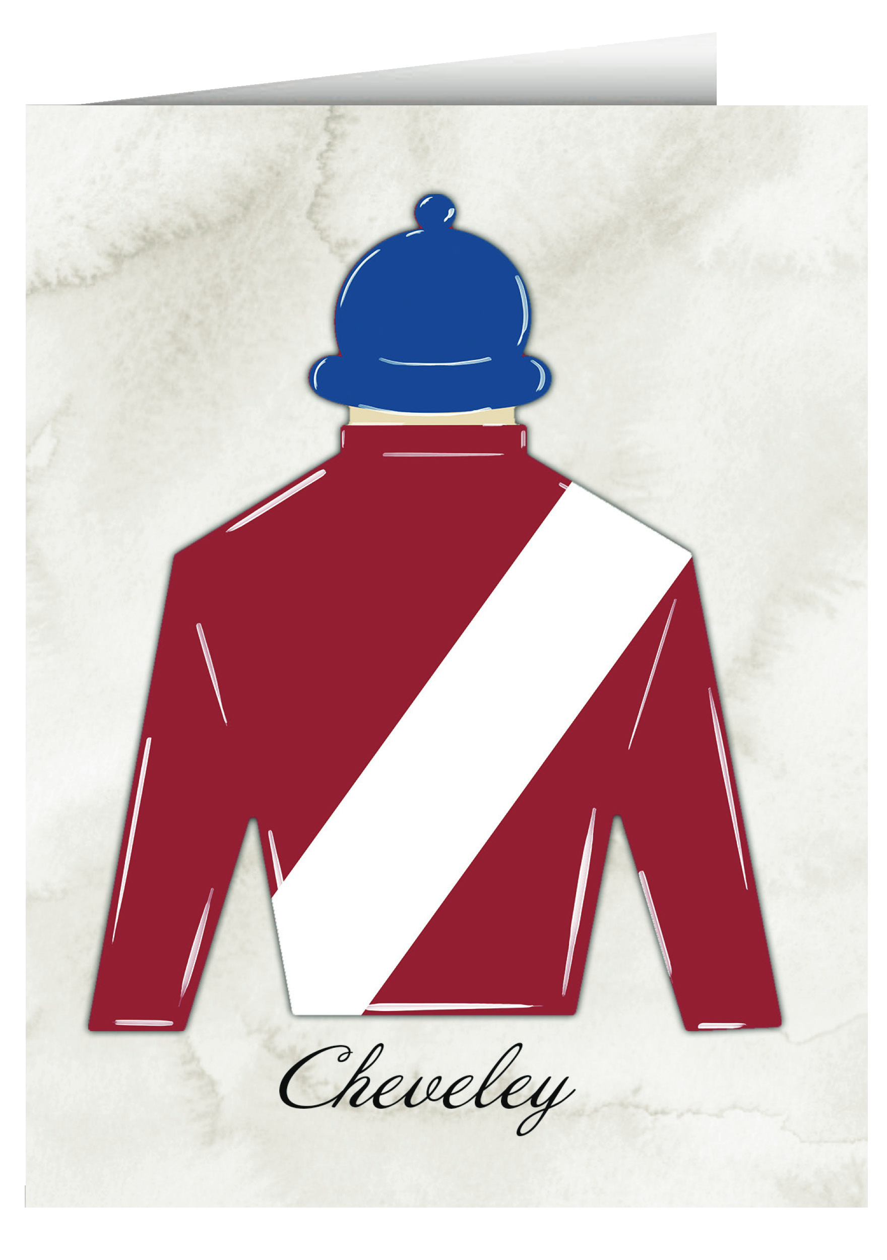 Cheveley Jockey Silk Greeting Card