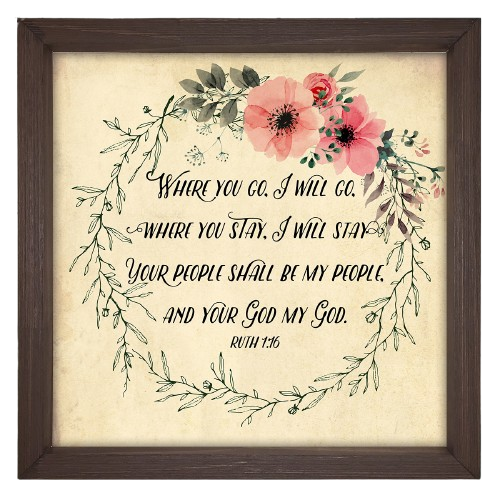 Ruth 1:16 Framed Quote