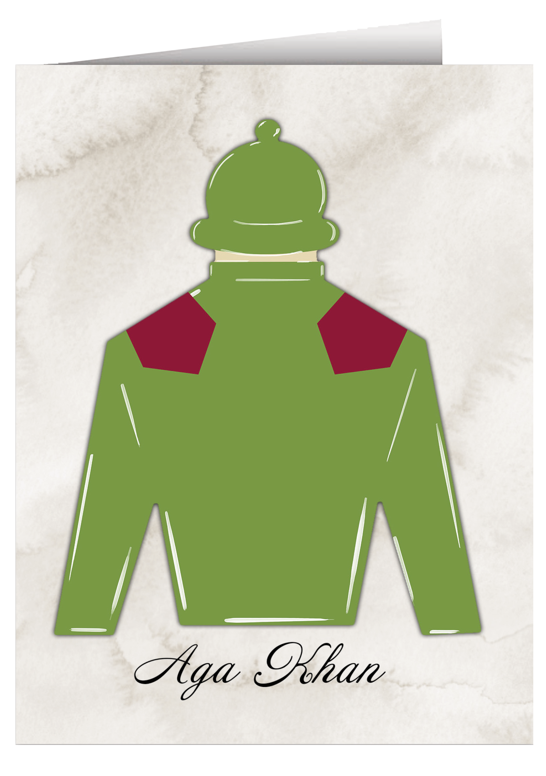 Aga Khan Jockey Silk Note Card