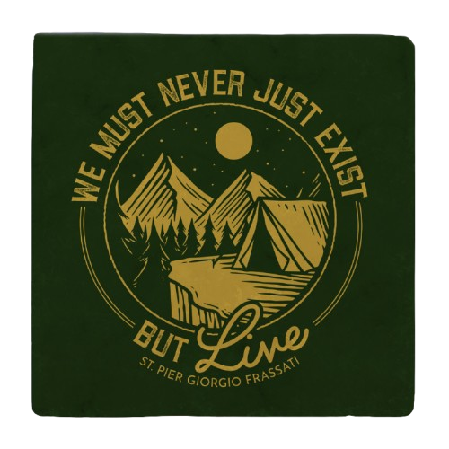 “Live“ Tumbled Stone Coaster