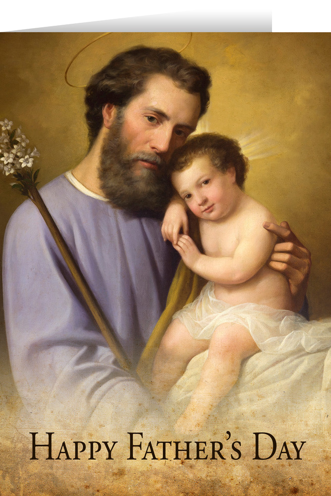 St. Joseph and the Infant Jesus Father's Day Greeting Card