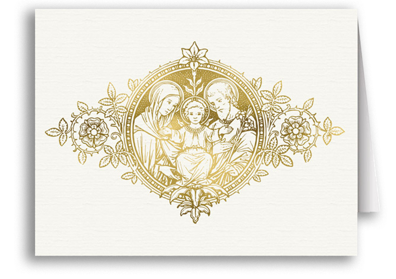 Holy Family Woodcut Note Card