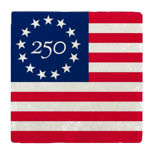 250 Flag Tumbled Stone Coaster
