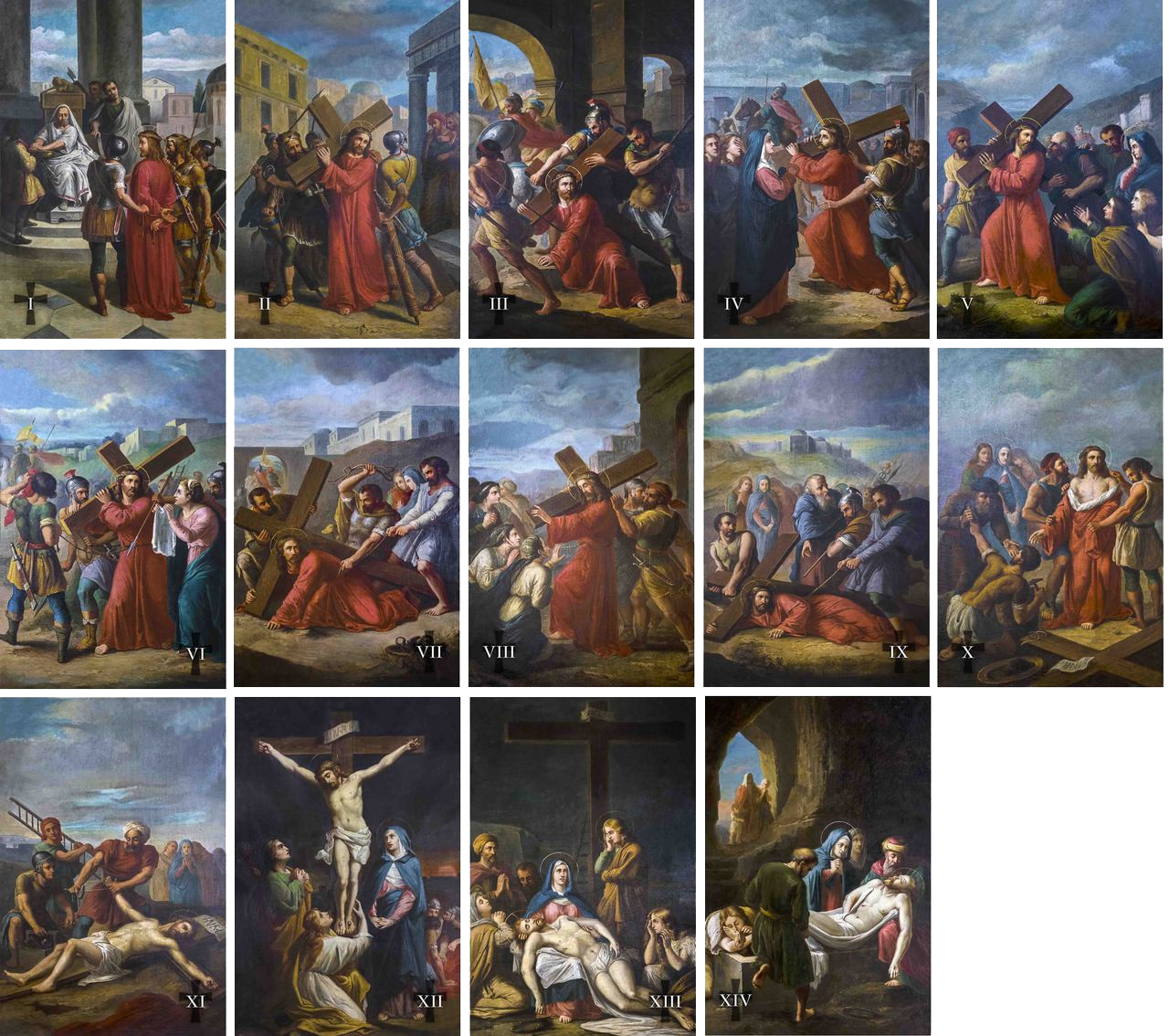 Bertucci Indoor Outdoor Stations of the Cross Aluminum Prints (Set of 14)