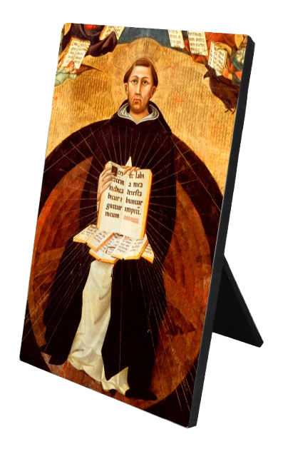 St. Thomas Aquinas Vertical Desk Plaque