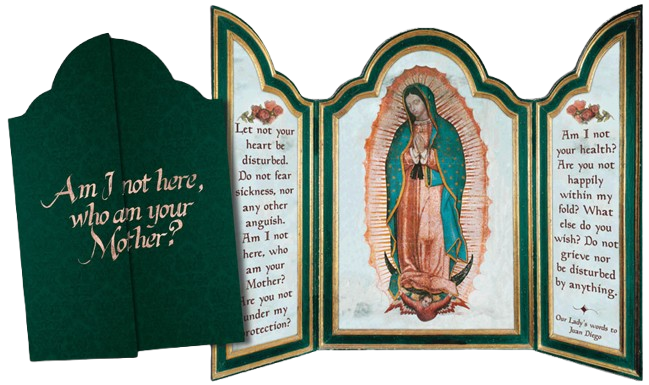 Our Lady of Guadalupe Tri-fold Triptych Cards (Set of 12)