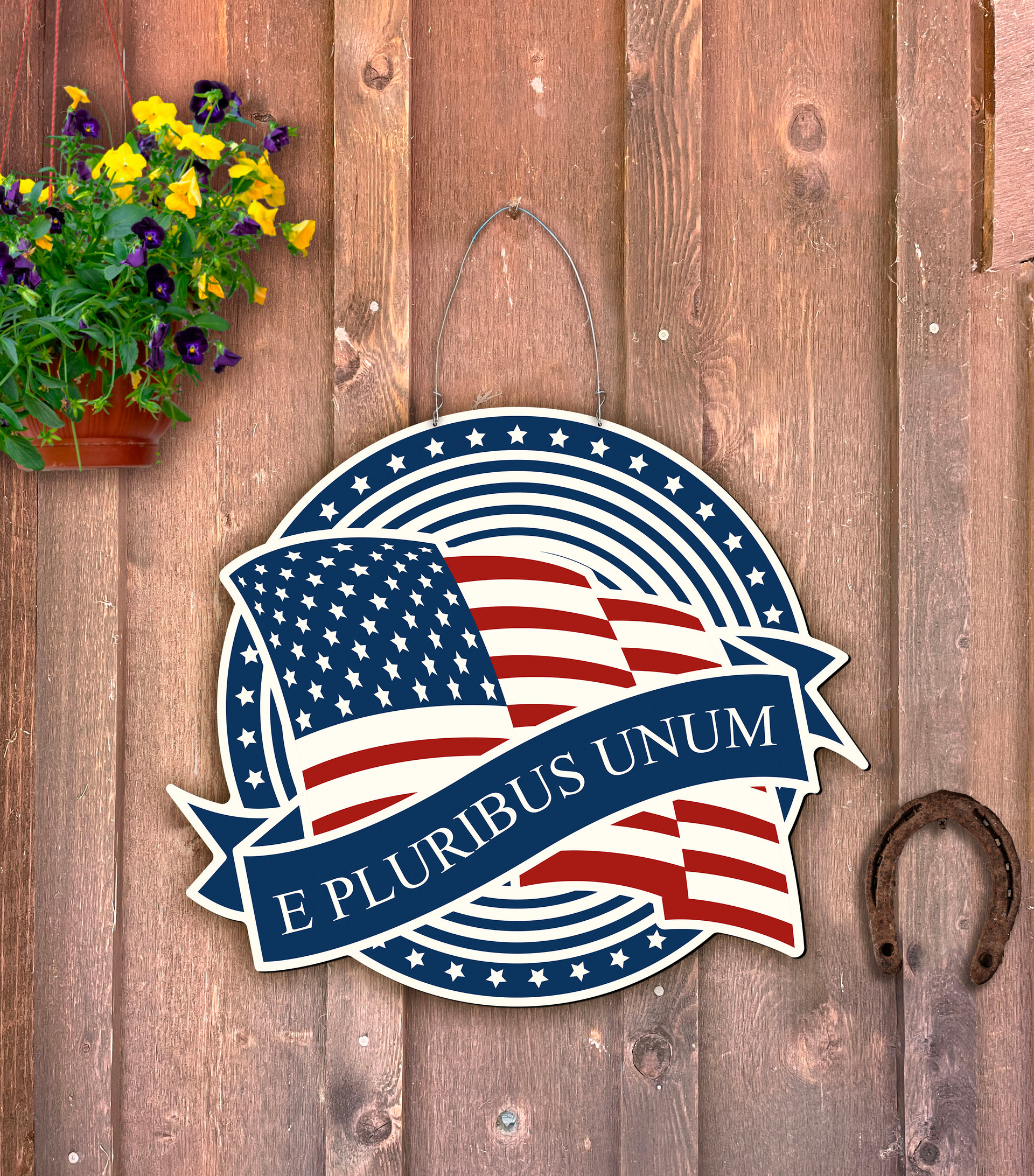 American Flag Door Hanger