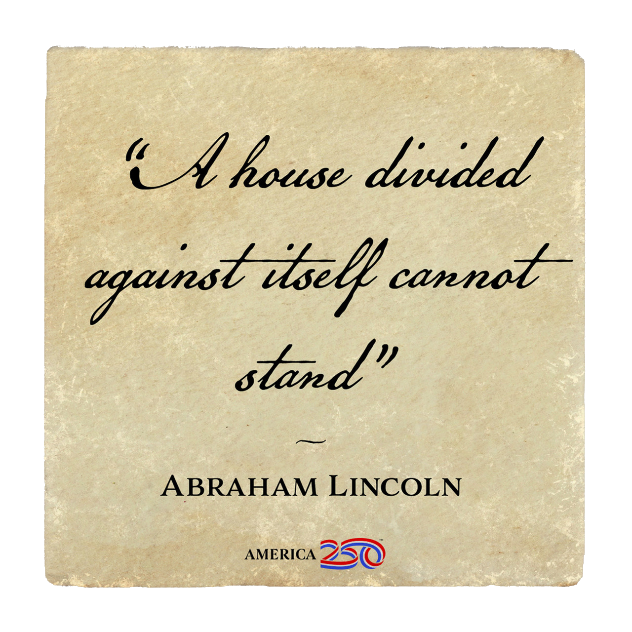 “A House Divided“ Tumbled Stone Coaster