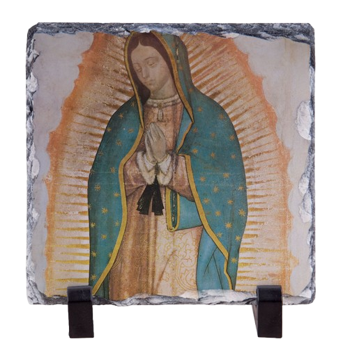 Our Lady of Guadalupe Detail Square Slate Tile