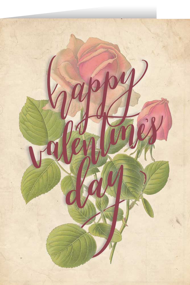 Happy Valentine's Day Rose Valentine's Day Greeting Card