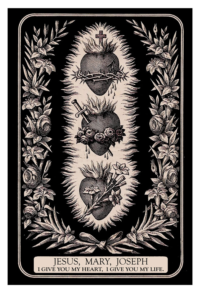 Three Hearts of the Holy Family 12x18“ Print