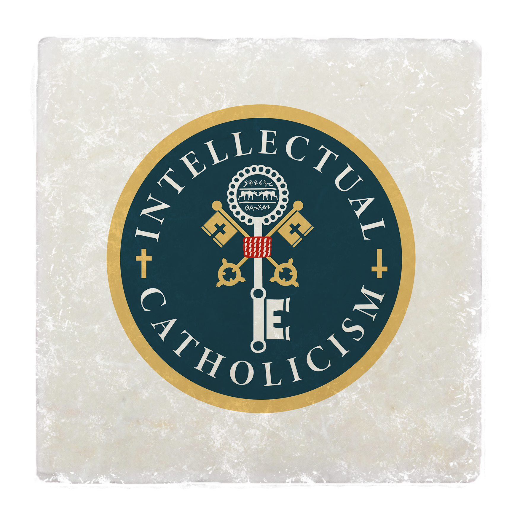 Intellectual Catholicism Tumbled Stone Coaster