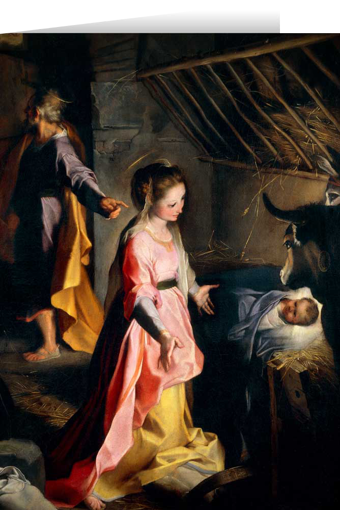 Nativity by Frederico Barocci Christmas Cards