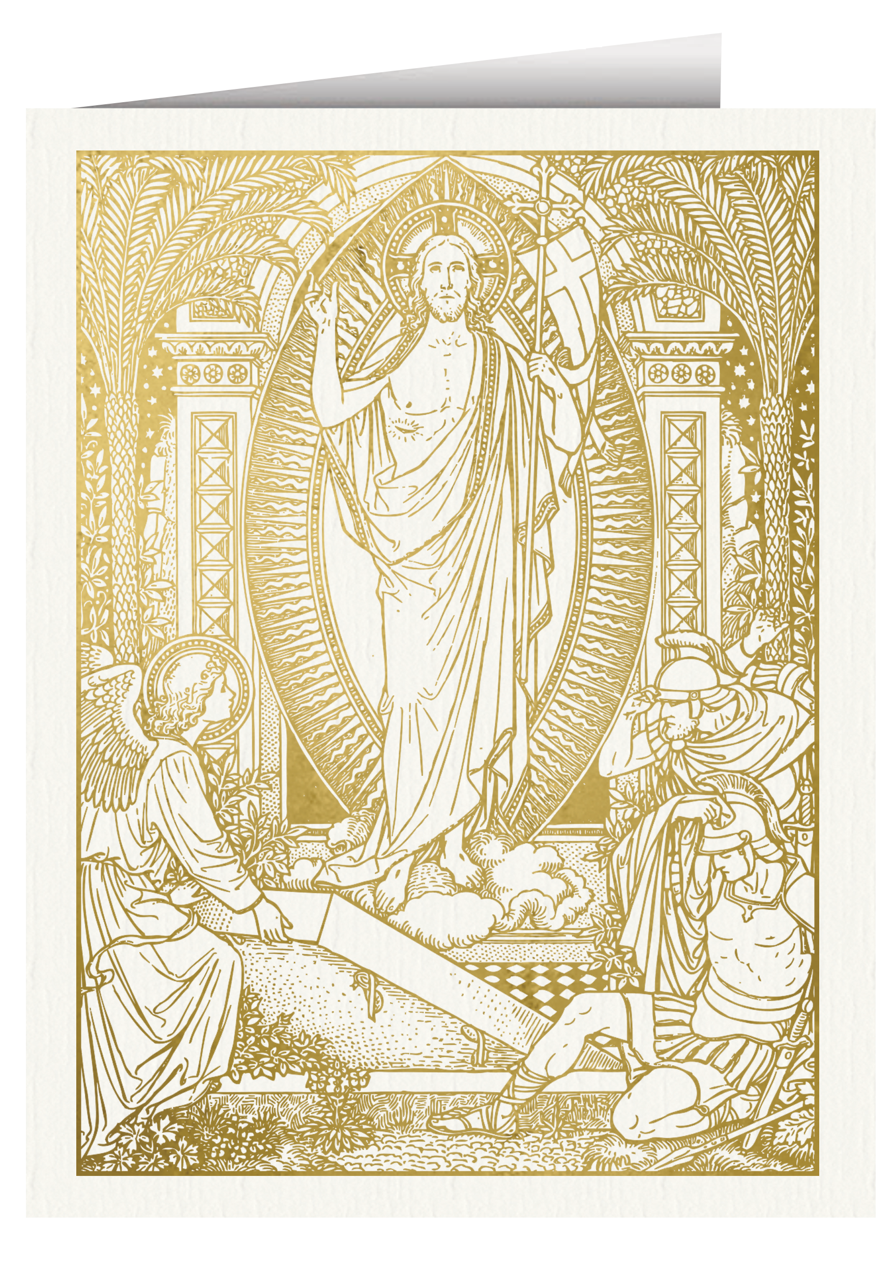 He is Risen Woodcut Note Card