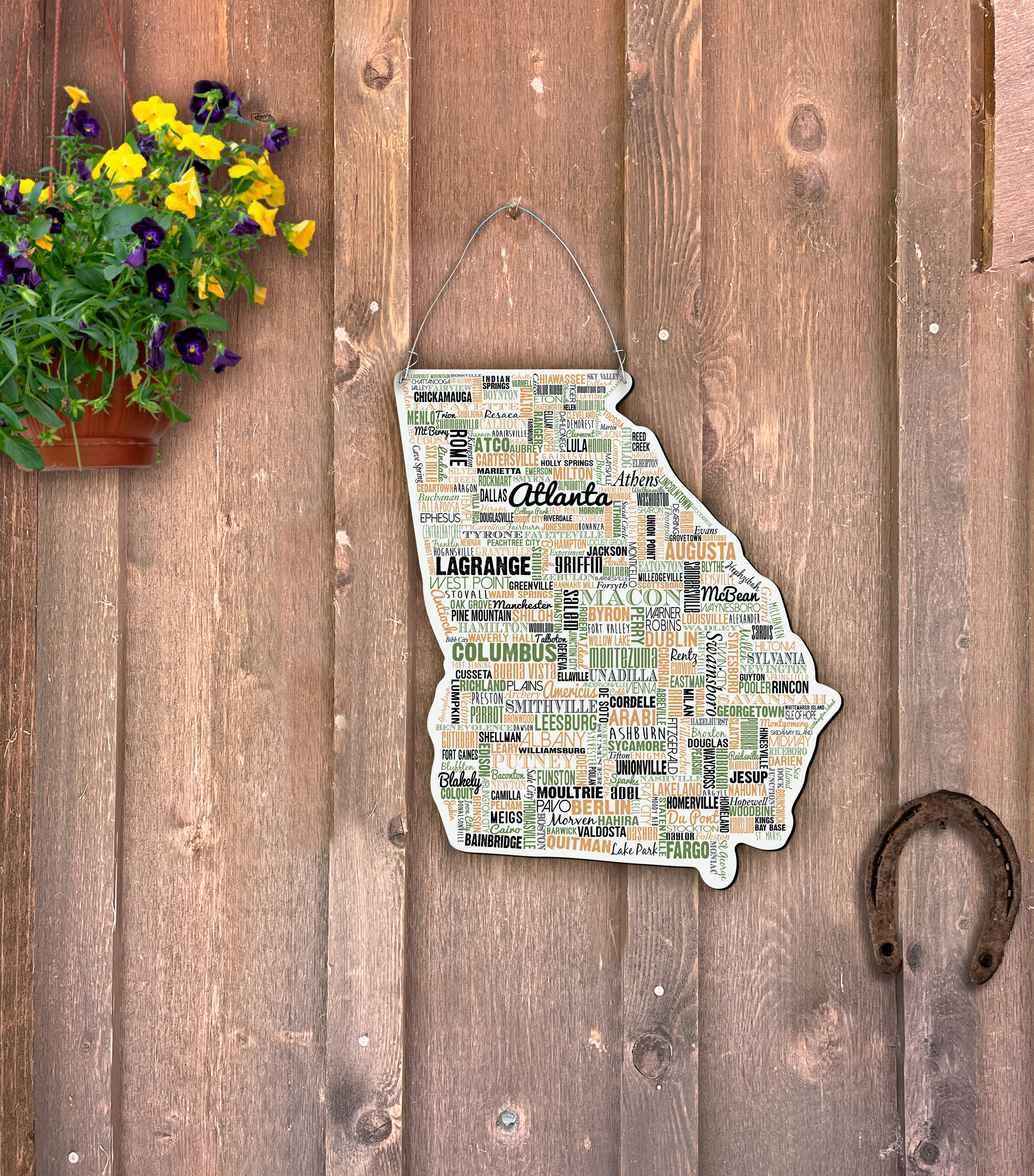 Outdoor Metal Art State Cities