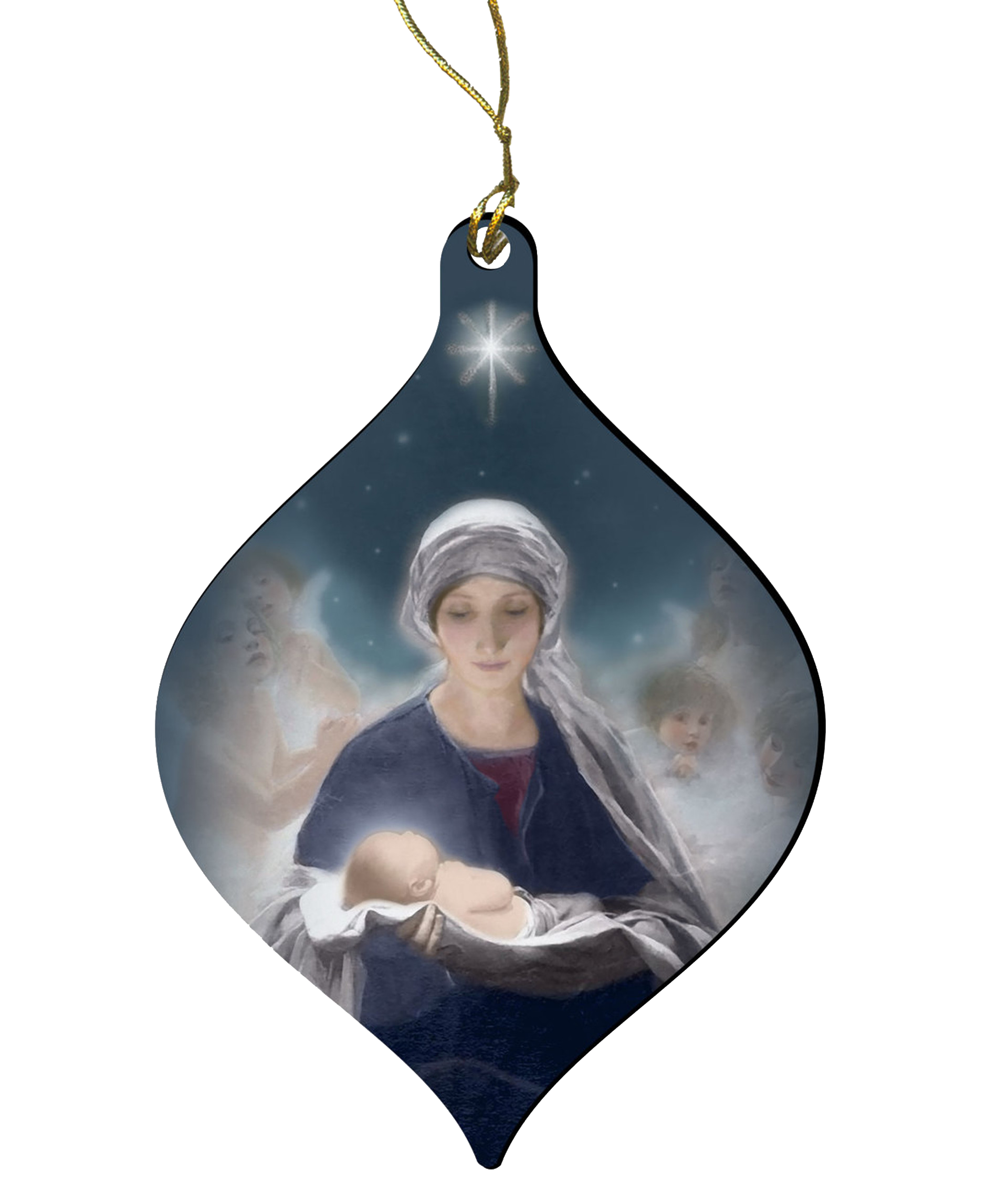 Star of Bethlehem Wood Ornament