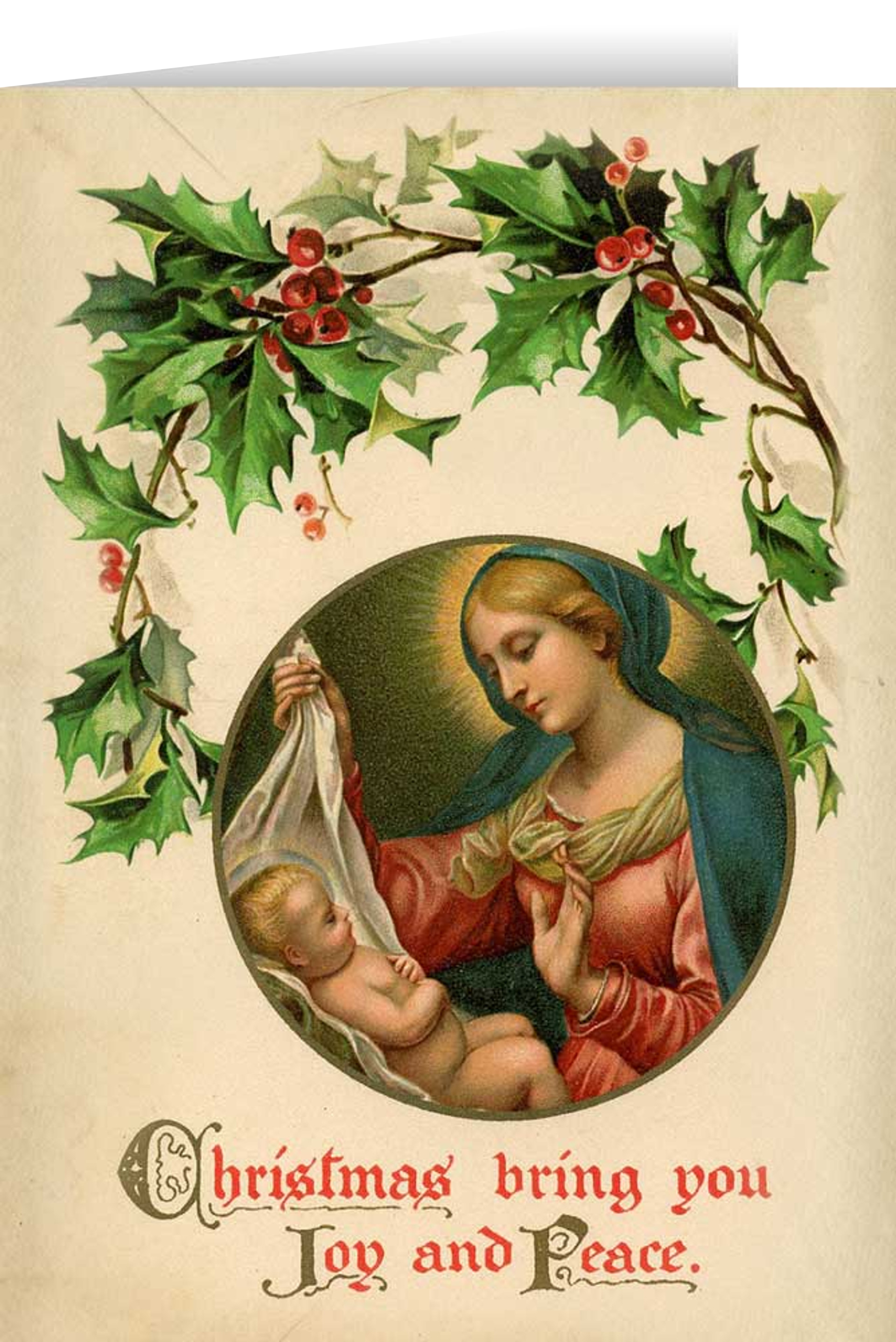 Vintage Madonna with Holly Christmas Cards (box of 25)