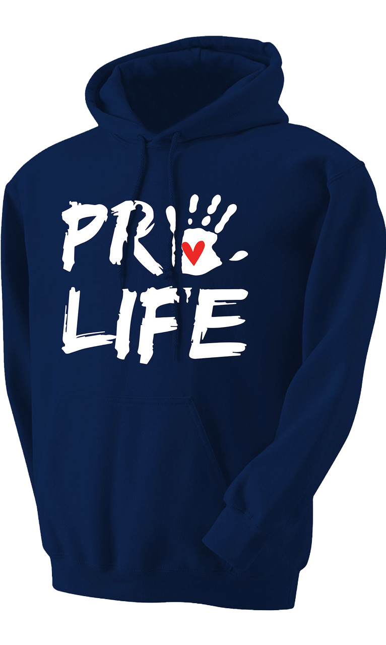 Pro-Life with Handprint Hoodie