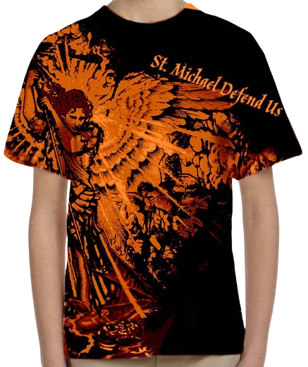 St. Michael Defend Us Graphic Children's Poly T-Shirt