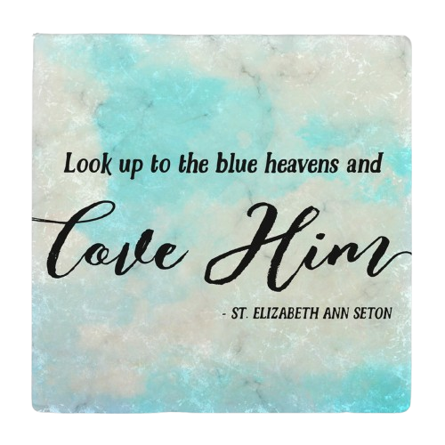 “Look Up“ Tumbled Stone Coaster