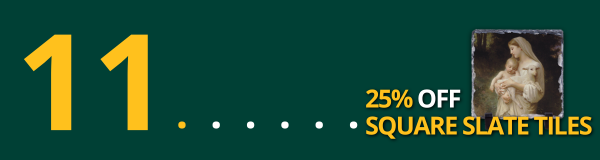 25% off Square Slate Tiles