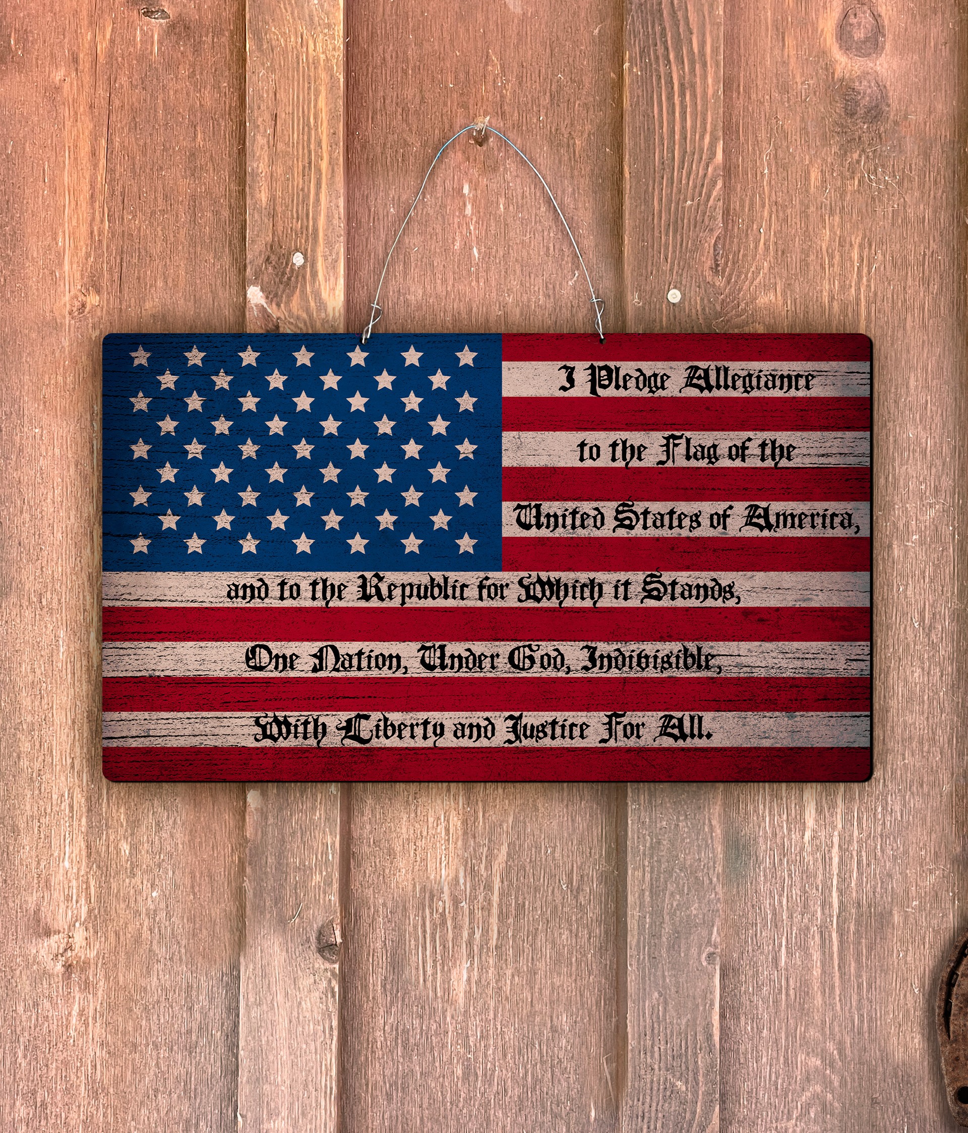 Pledge Flag Door Hanger