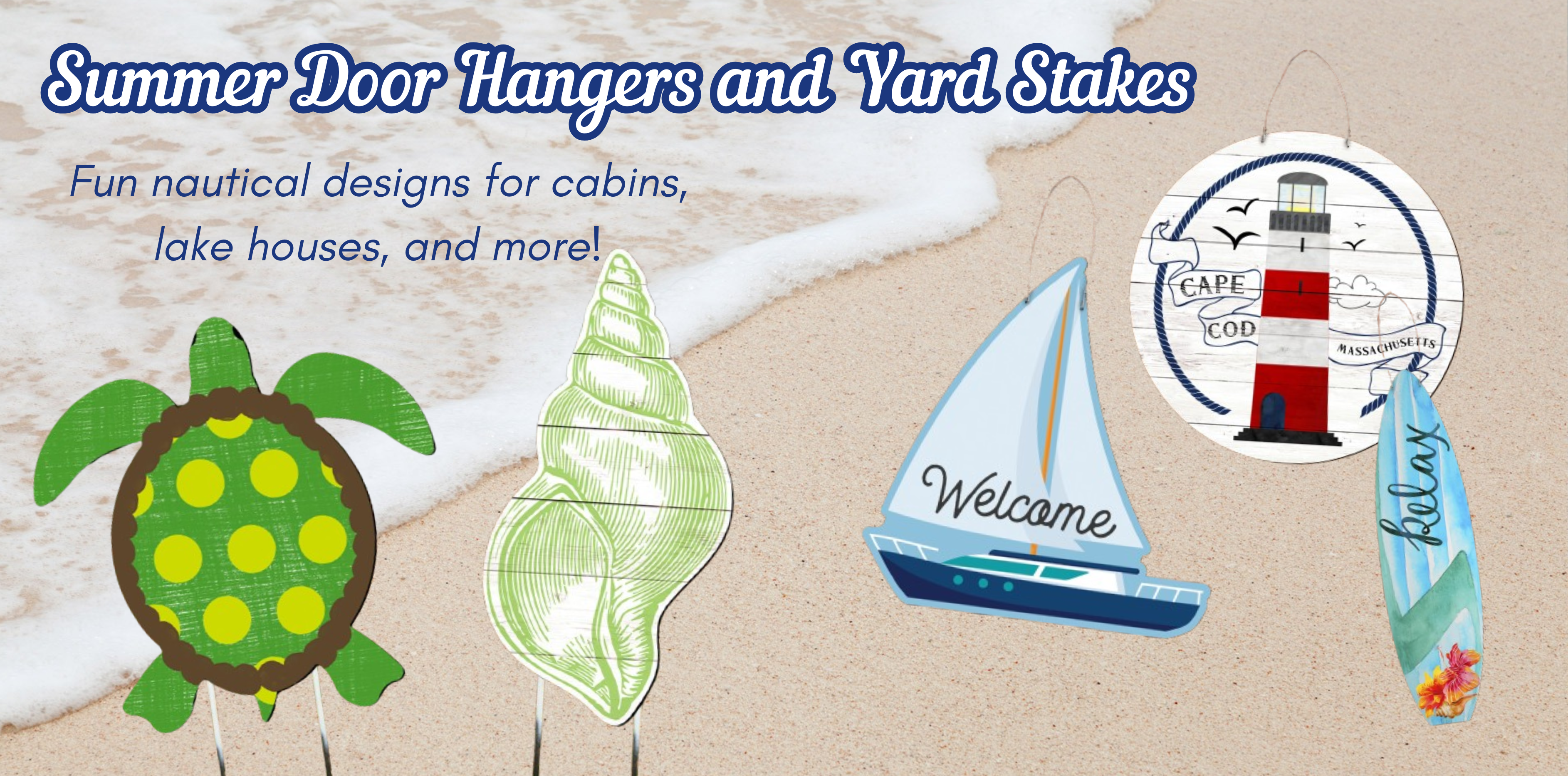 Summer Door Hangers and Yard Stakes