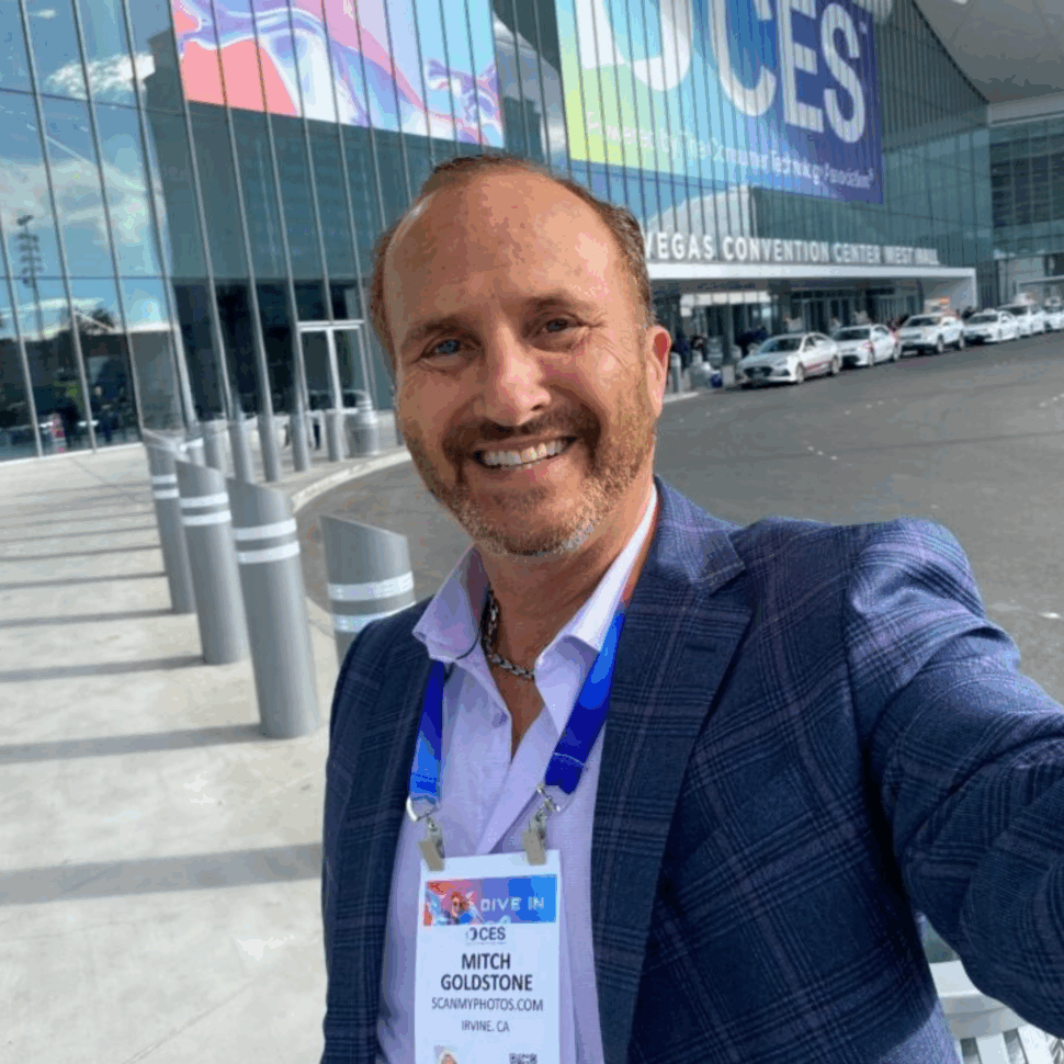 ScanMyPhotos CEO, Mitch Goldstone at CES in Las Vegas 
