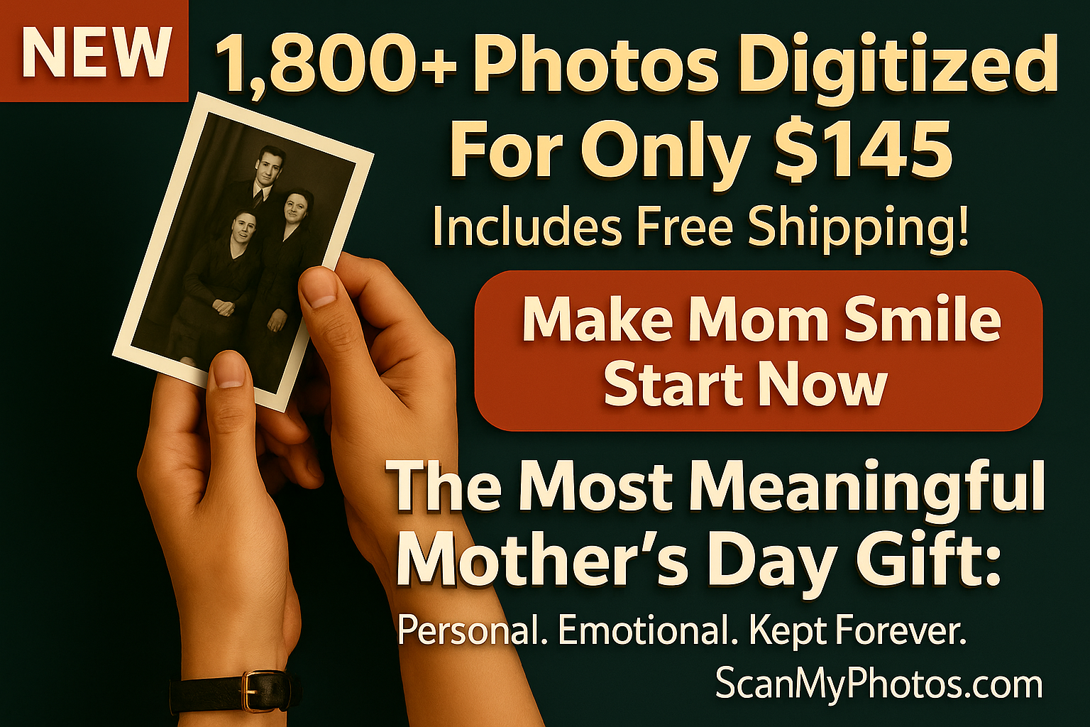 photo scanning box $145 to scan 1,800+ photos + free Shipping 