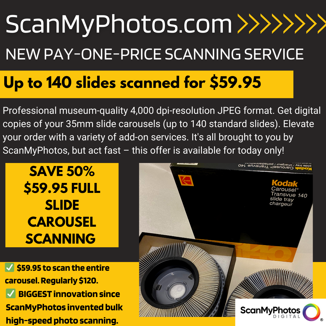 35mm slide carousel scanning at ScanMyPhotos.com