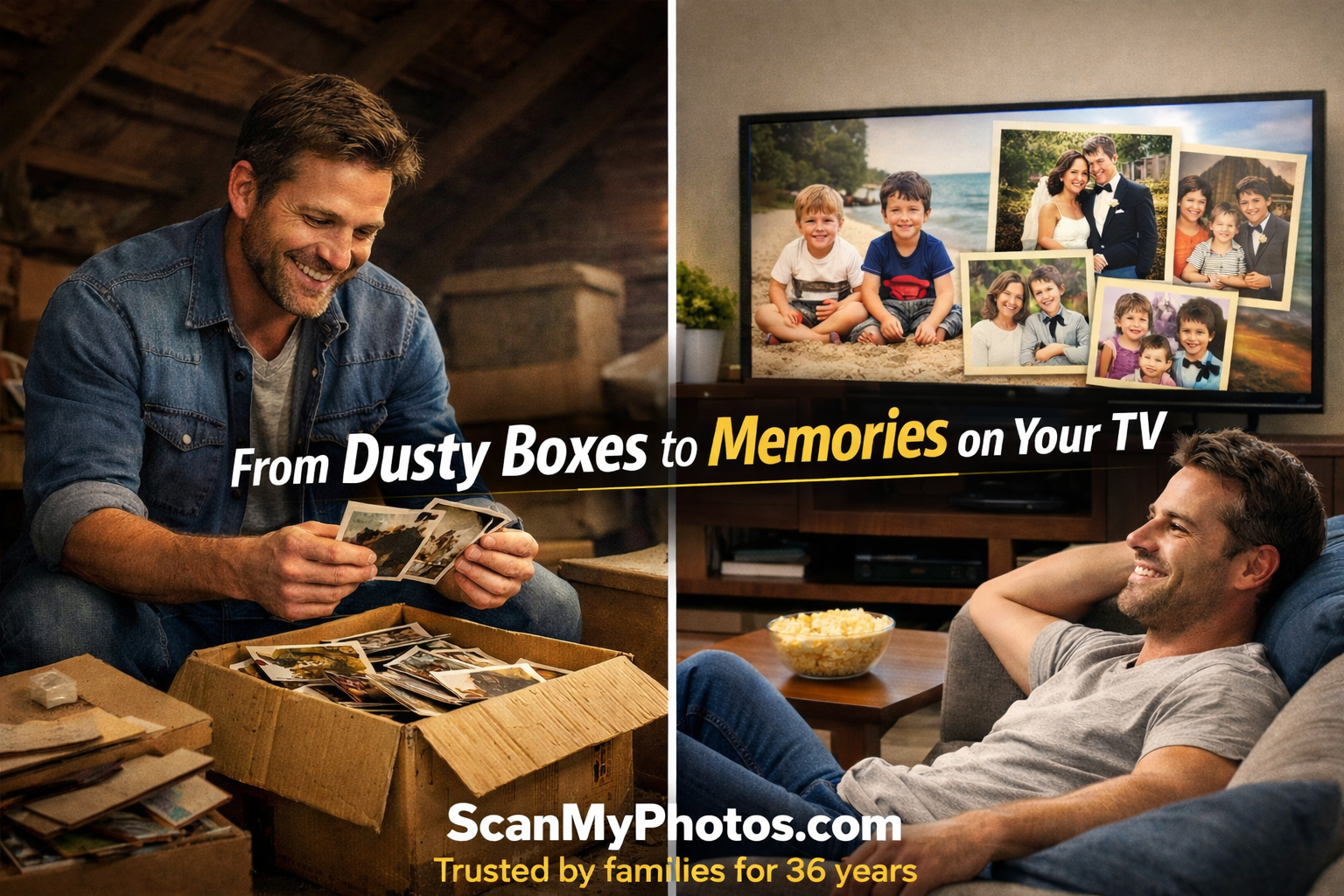watch your scanned photos on TV.