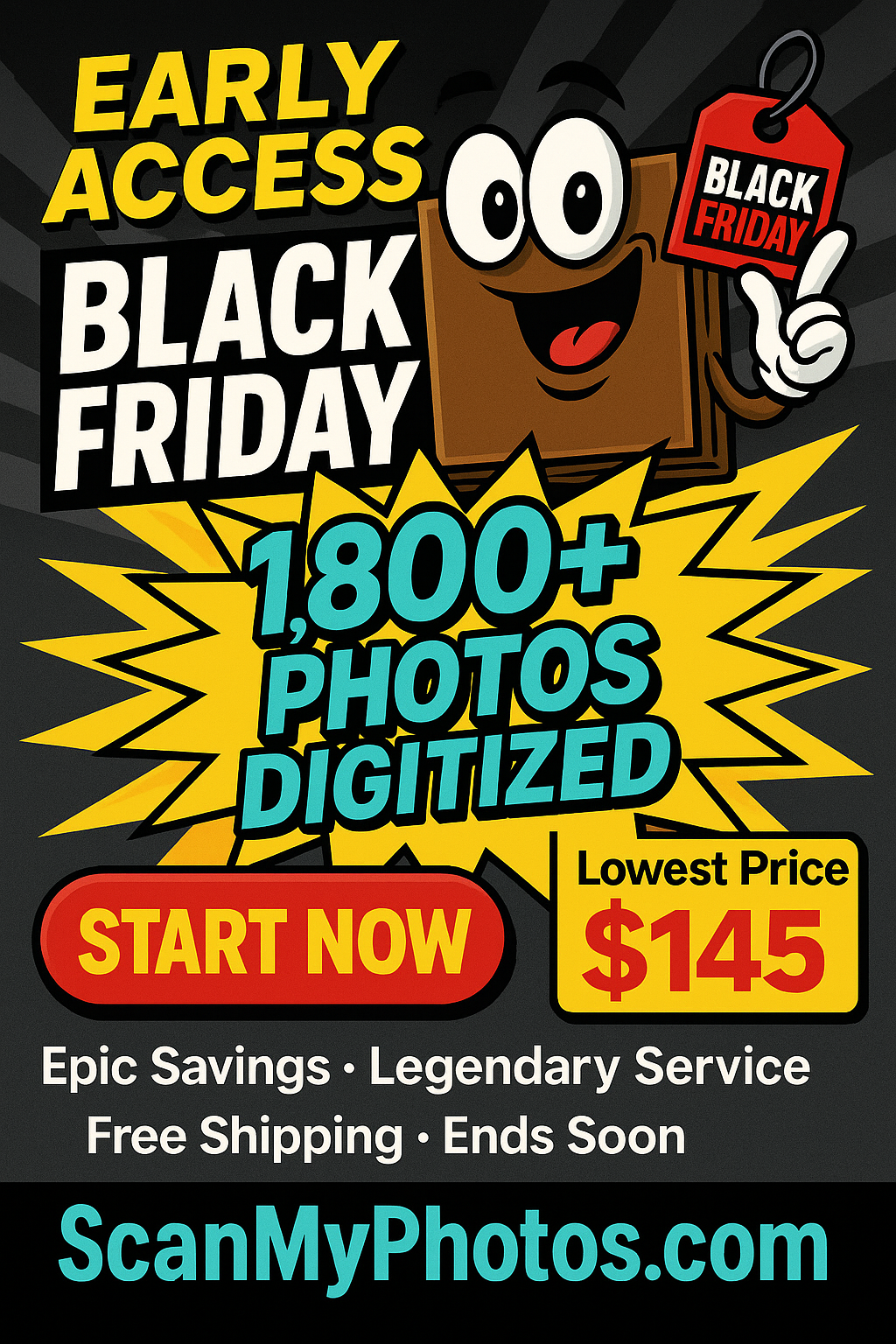 1800 pictures digitized for $145 + free shipping.